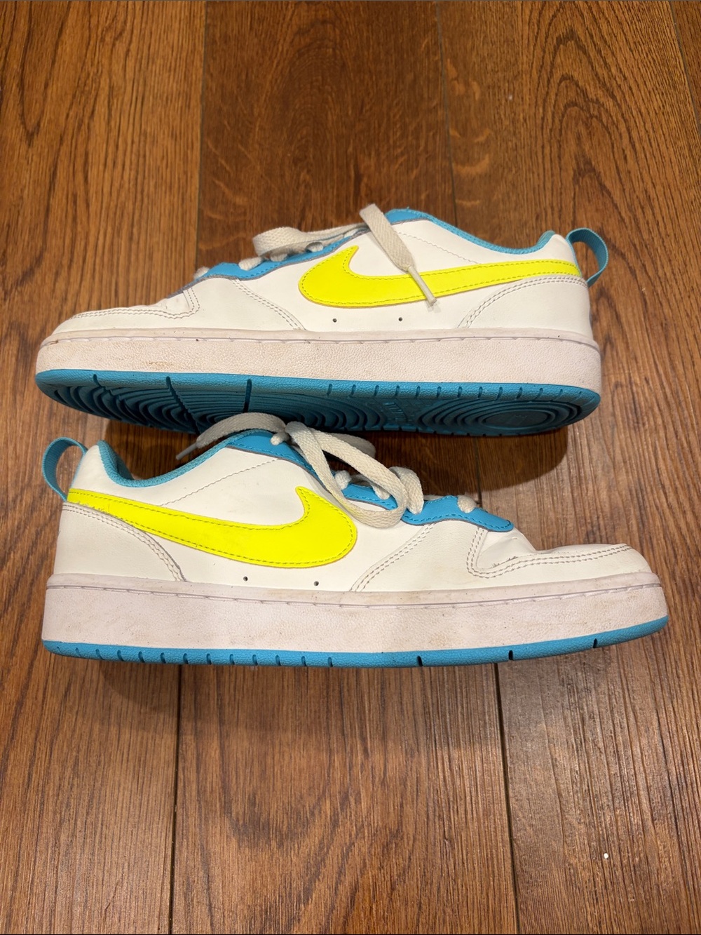 Nike Court Borough Low 2 'White Baltic Blue Volt' size 6